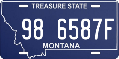 MT license plate 986587F