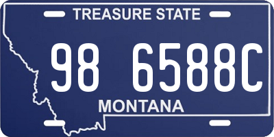 MT license plate 986588C
