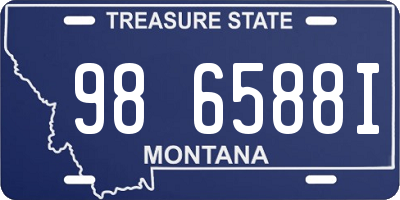 MT license plate 986588I