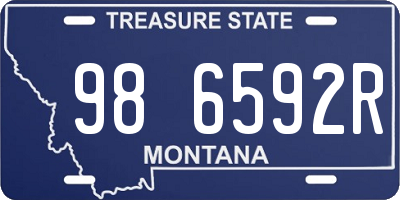 MT license plate 986592R