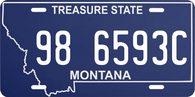 MT license plate 986593C