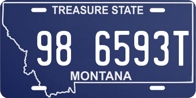 MT license plate 986593T