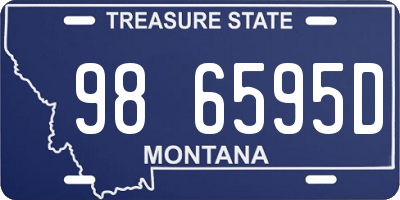 MT license plate 986595D