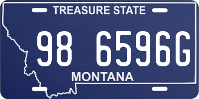 MT license plate 986596G