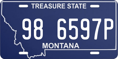 MT license plate 986597P