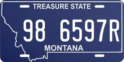 MT license plate 986597R