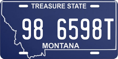 MT license plate 986598T