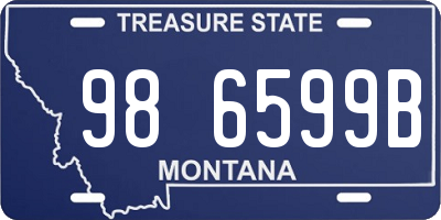 MT license plate 986599B