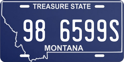 MT license plate 986599S