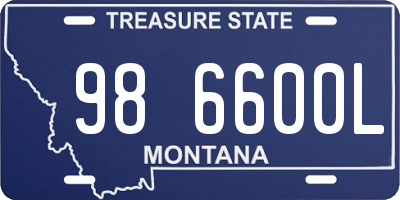 MT license plate 986600L