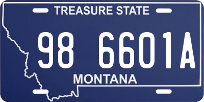 MT license plate 986601A