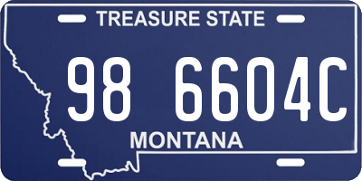 MT license plate 986604C