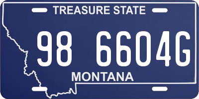MT license plate 986604G