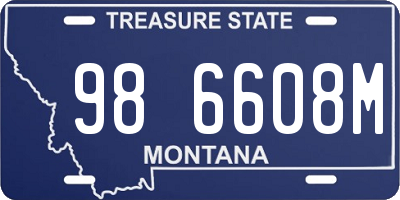 MT license plate 986608M