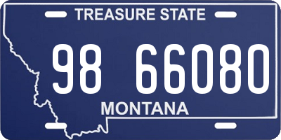 MT license plate 986608O