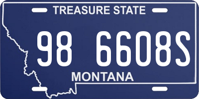 MT license plate 986608S