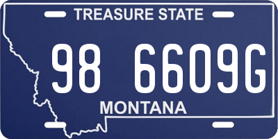MT license plate 986609G