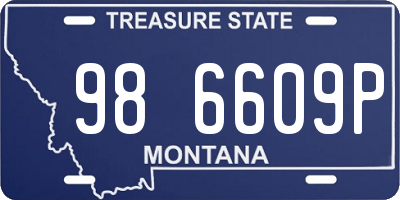 MT license plate 986609P