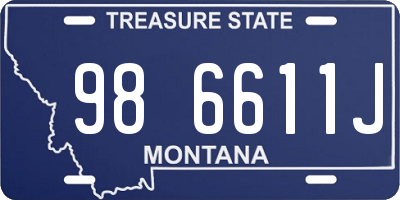 MT license plate 986611J