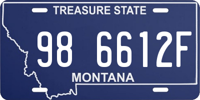 MT license plate 986612F