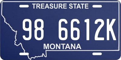MT license plate 986612K