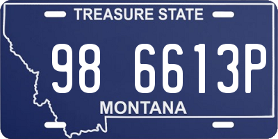 MT license plate 986613P