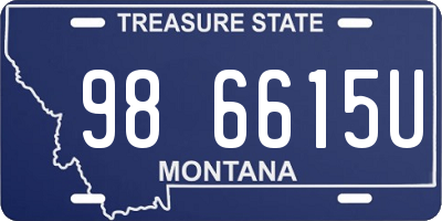 MT license plate 986615U