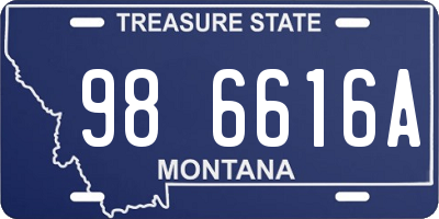 MT license plate 986616A