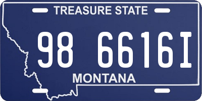 MT license plate 986616I