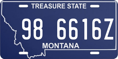 MT license plate 986616Z