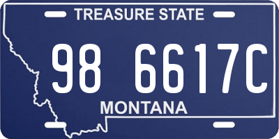 MT license plate 986617C