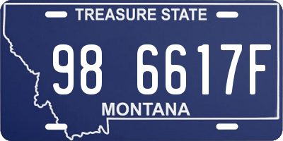 MT license plate 986617F