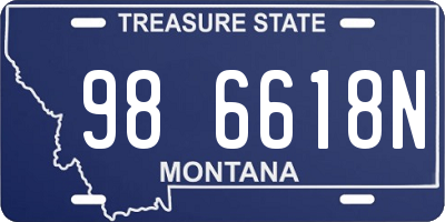 MT license plate 986618N