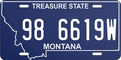 MT license plate 986619W