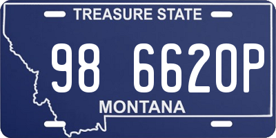 MT license plate 986620P