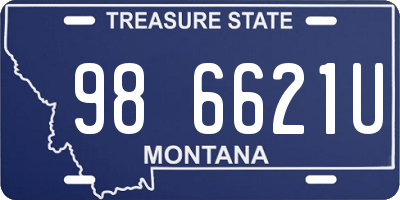 MT license plate 986621U