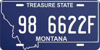 MT license plate 986622F