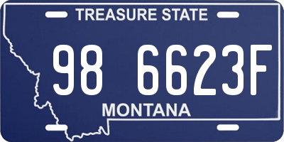 MT license plate 986623F