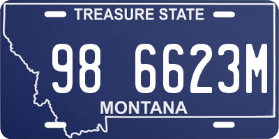 MT license plate 986623M