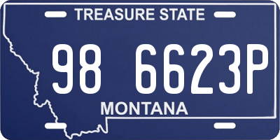 MT license plate 986623P