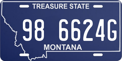 MT license plate 986624G