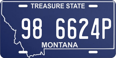 MT license plate 986624P