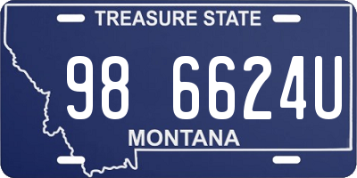 MT license plate 986624U