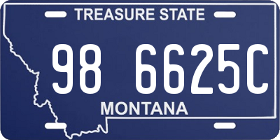 MT license plate 986625C