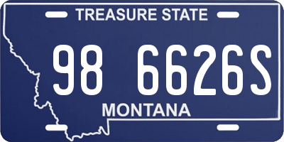 MT license plate 986626S
