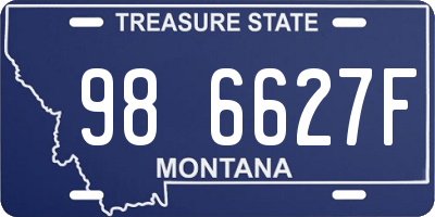 MT license plate 986627F