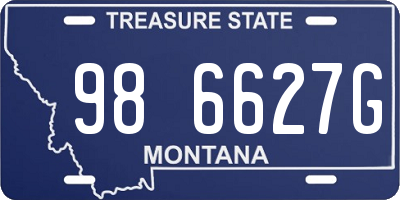 MT license plate 986627G
