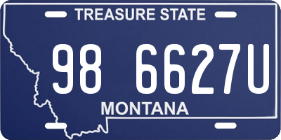 MT license plate 986627U