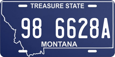 MT license plate 986628A