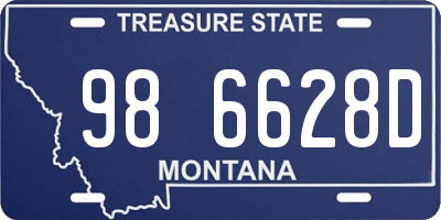 MT license plate 986628D